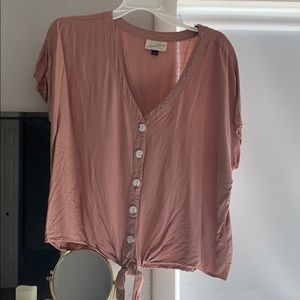 Dusty Pink Button Up